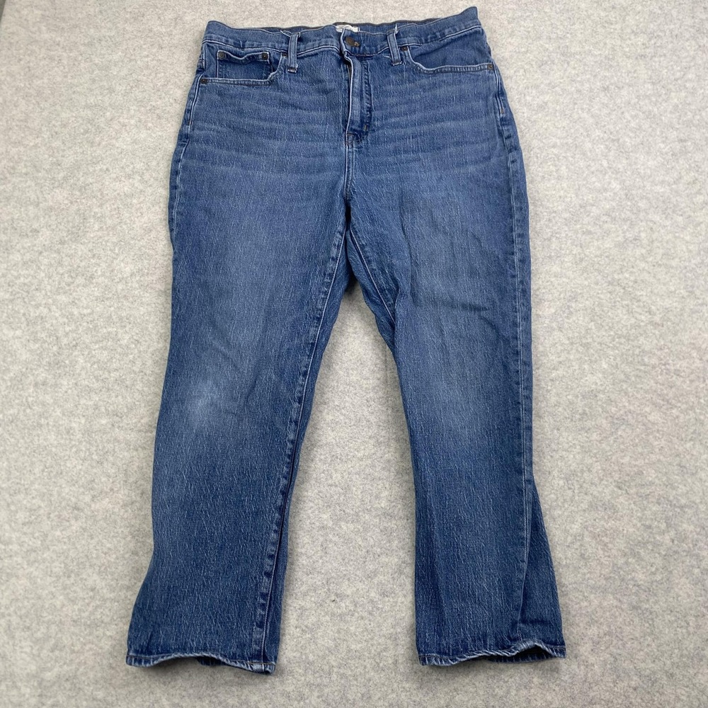 Madewell Jeans Womens 32 (34x24) Blue Classic Straight High Rise Denim Pants
